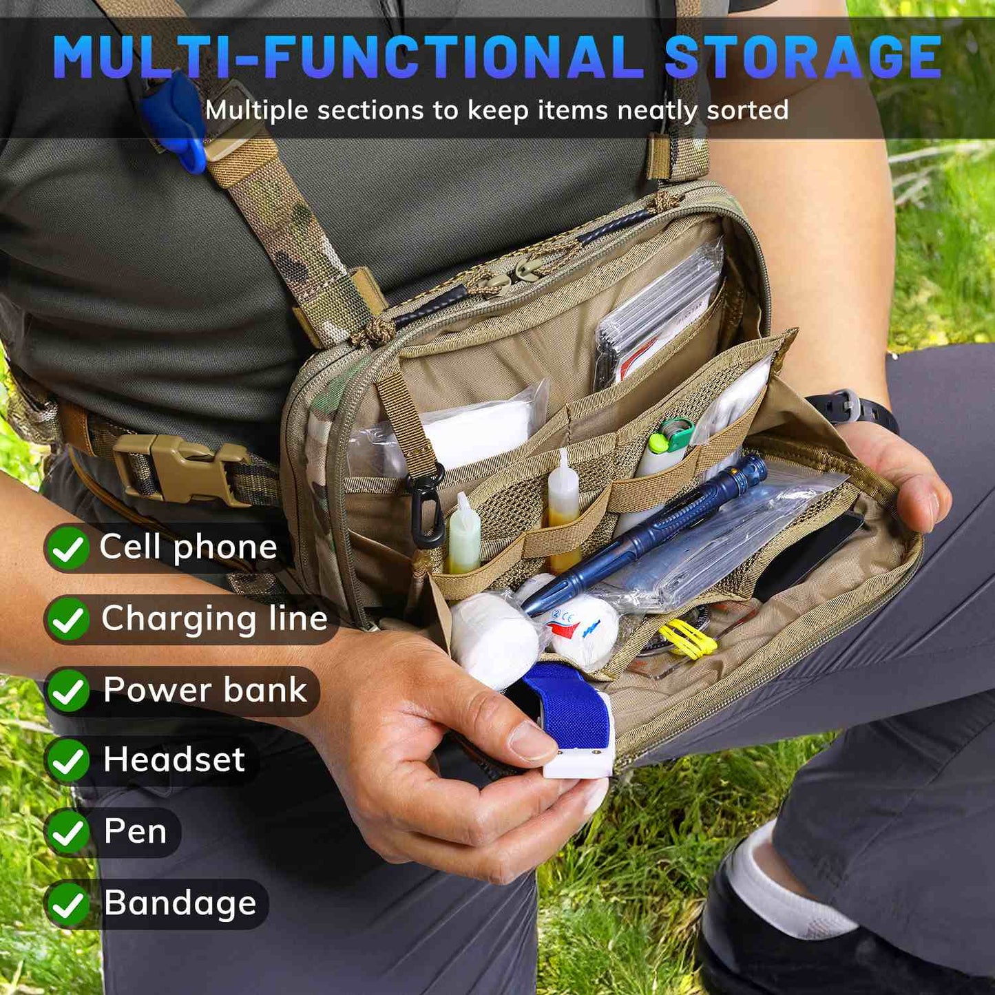 Votagoo Tactical Lightweight Running Hydration Vest with 2L Water Bladder Bag