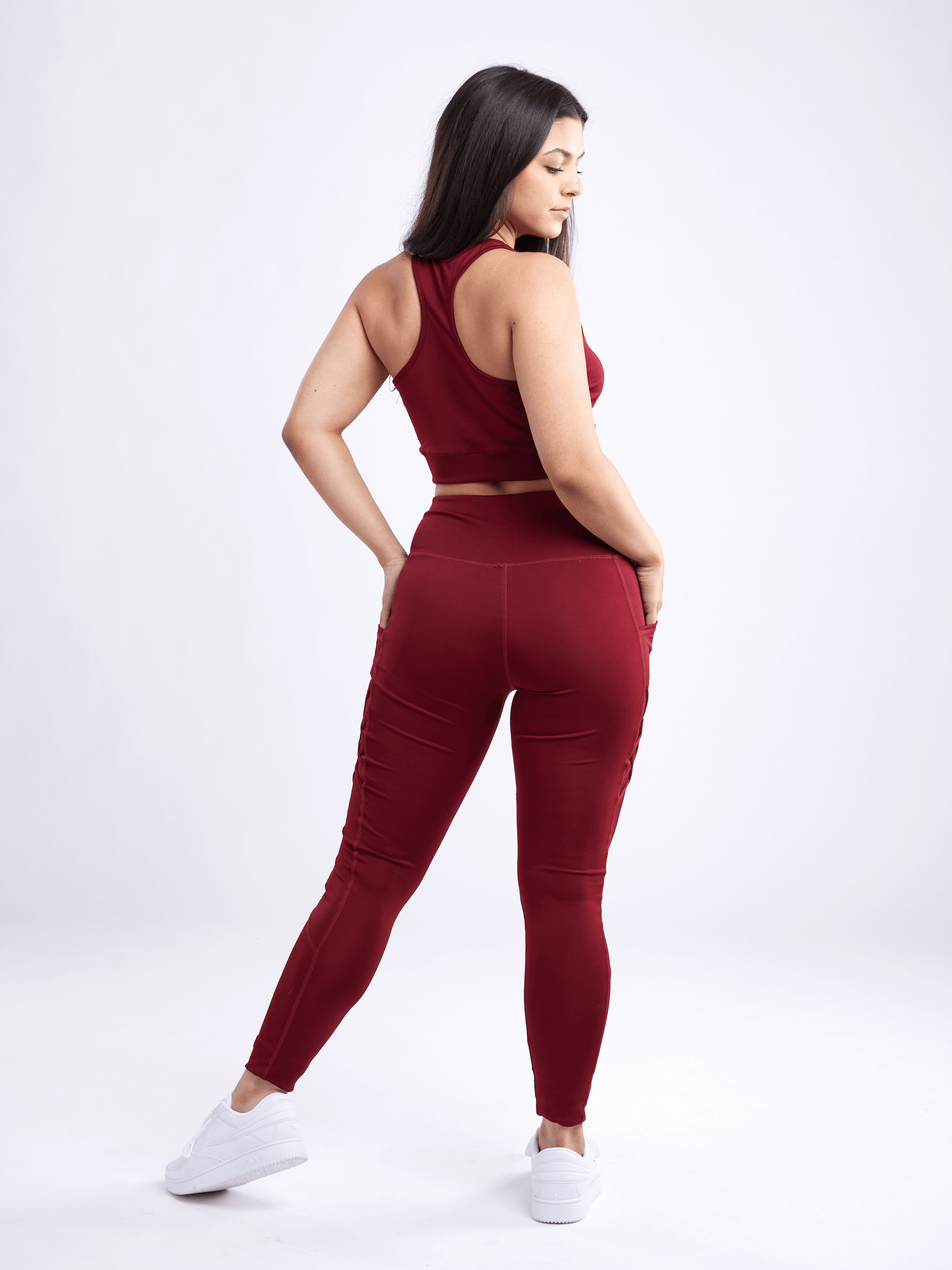 JupiterGear High-Waisted Criss-Cross Training Leggings with Hip Pockets