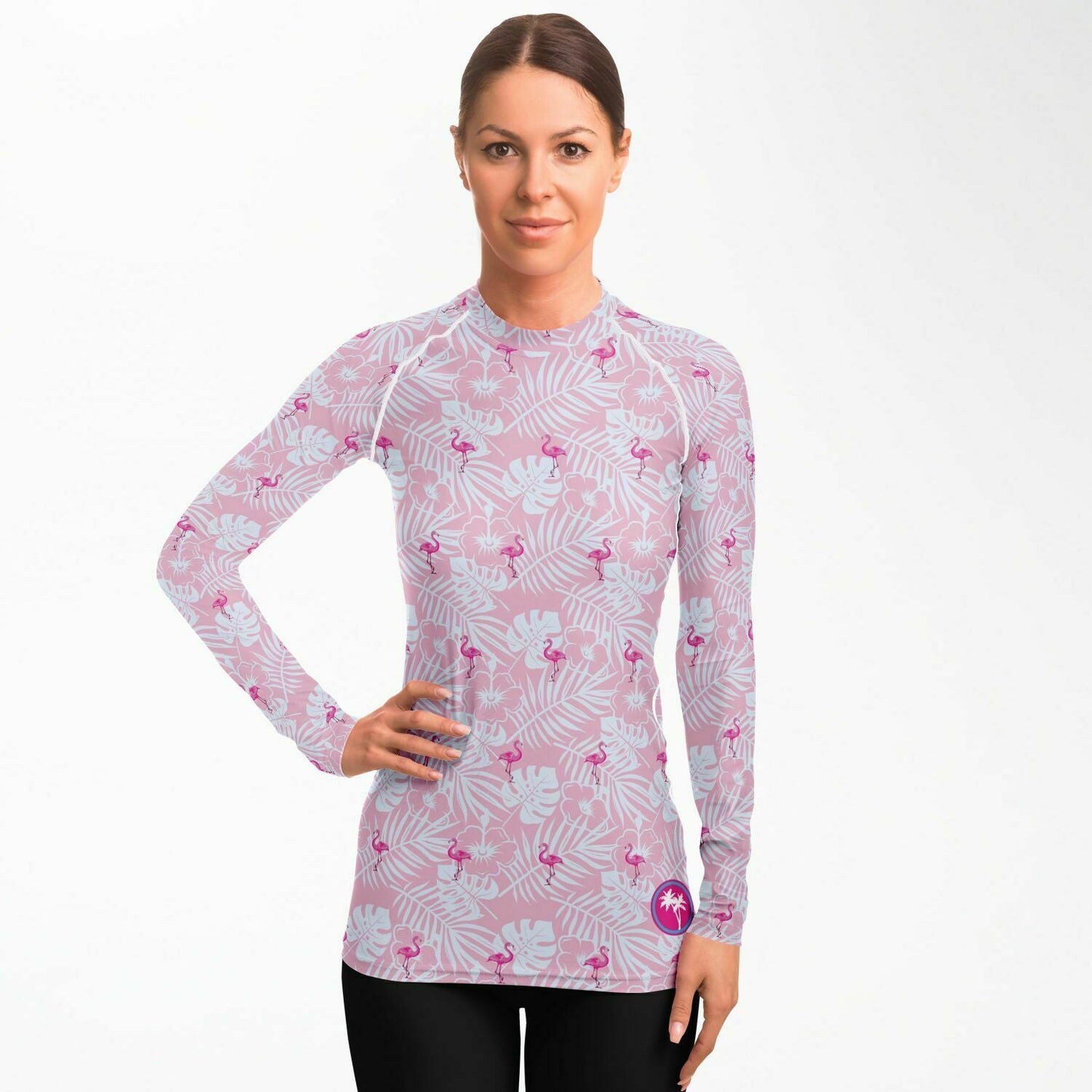 Rad Palm Party Like A Flock Star Women's Rash Guard
