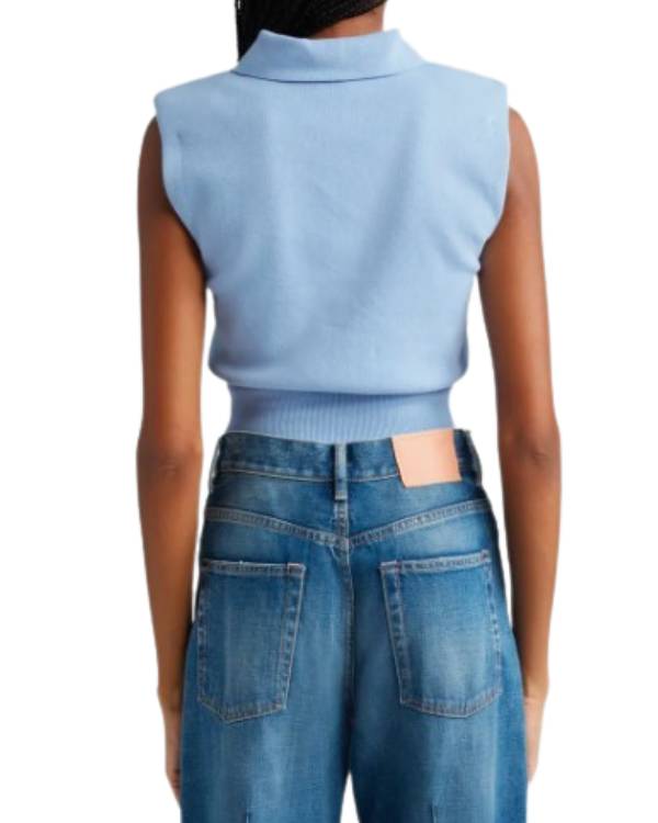 The Summer I Turned Pretty Lola Tung Blue Sleeveless Sweater