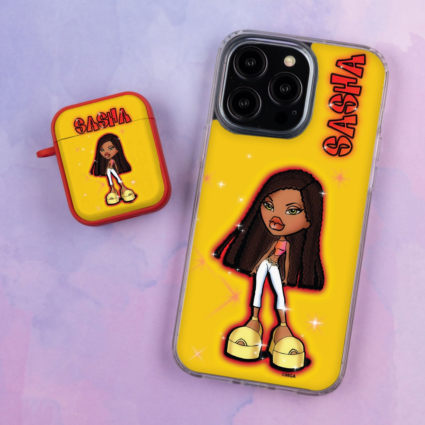 Bratz® Passion For Fashion HD Apple iPhone 13 Mag-Safe Phone Case and AirPods Gen 1 & 2 Combo Package