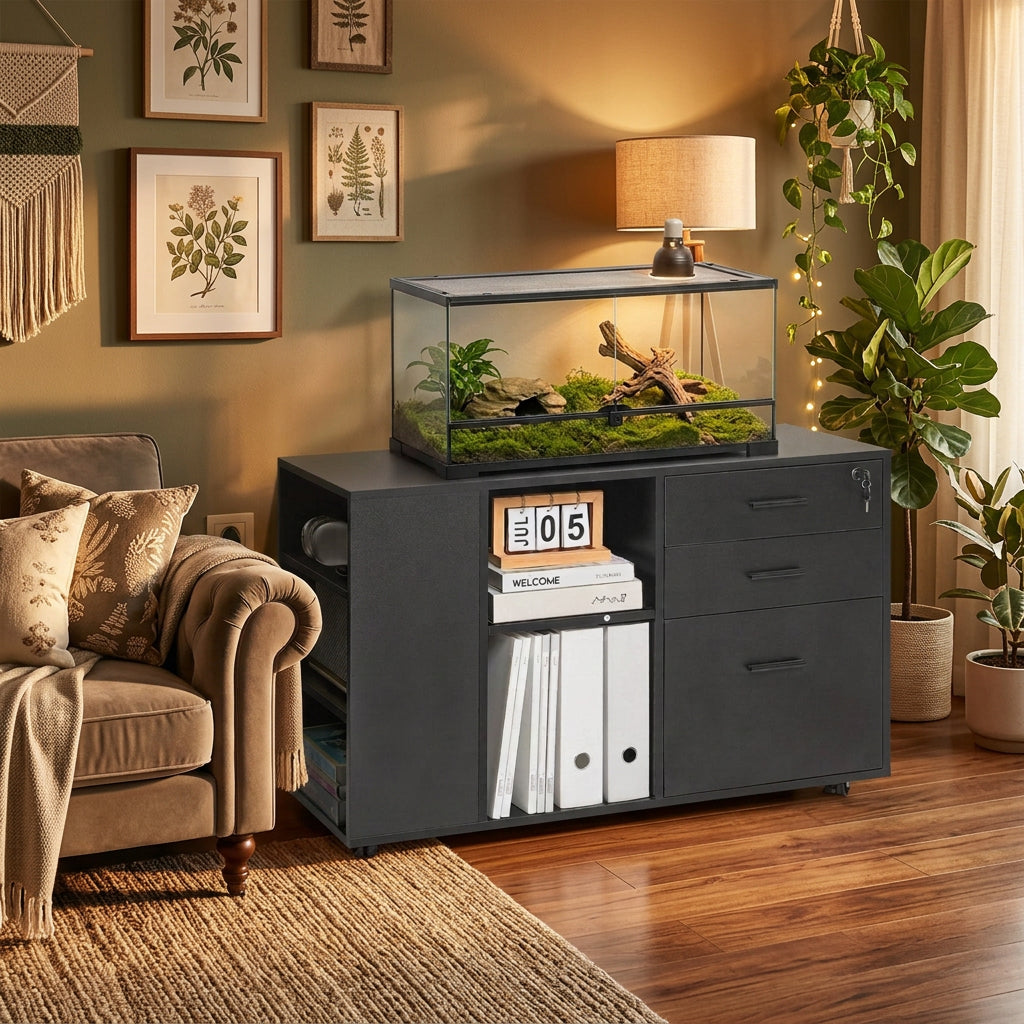 Modern Multi-Storage Stand (with Built-In Power)