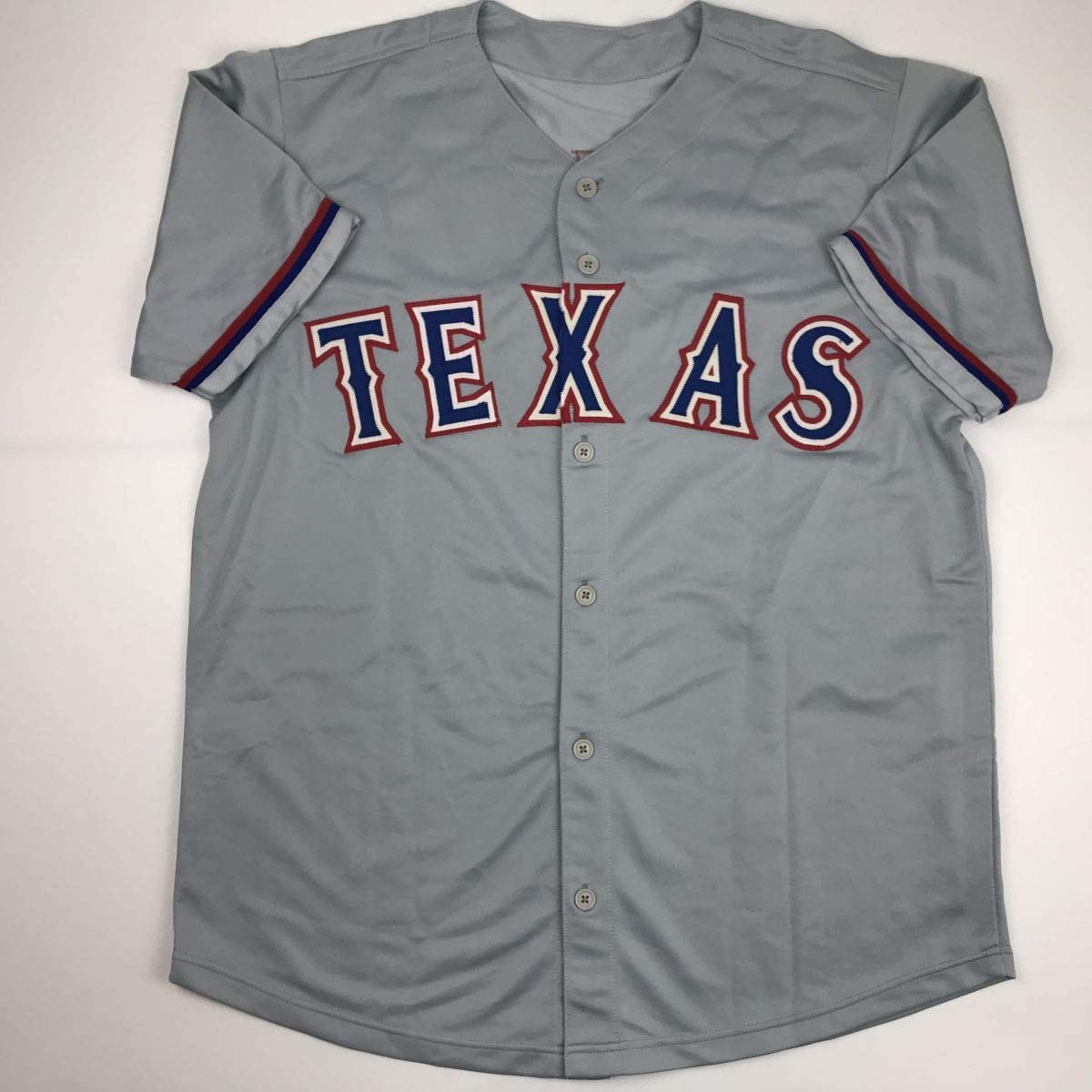 Autographed/Signed Ivan Pudge Rodriguez Texas Grey Baseball Jersey JSA COA