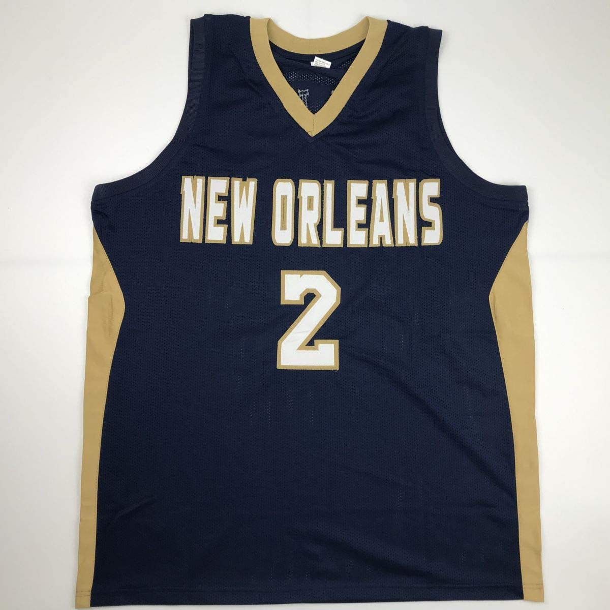 Autographed/Signed Lonzo Ball New Orleans Blue Basketball Jersey Beckett BAS COA