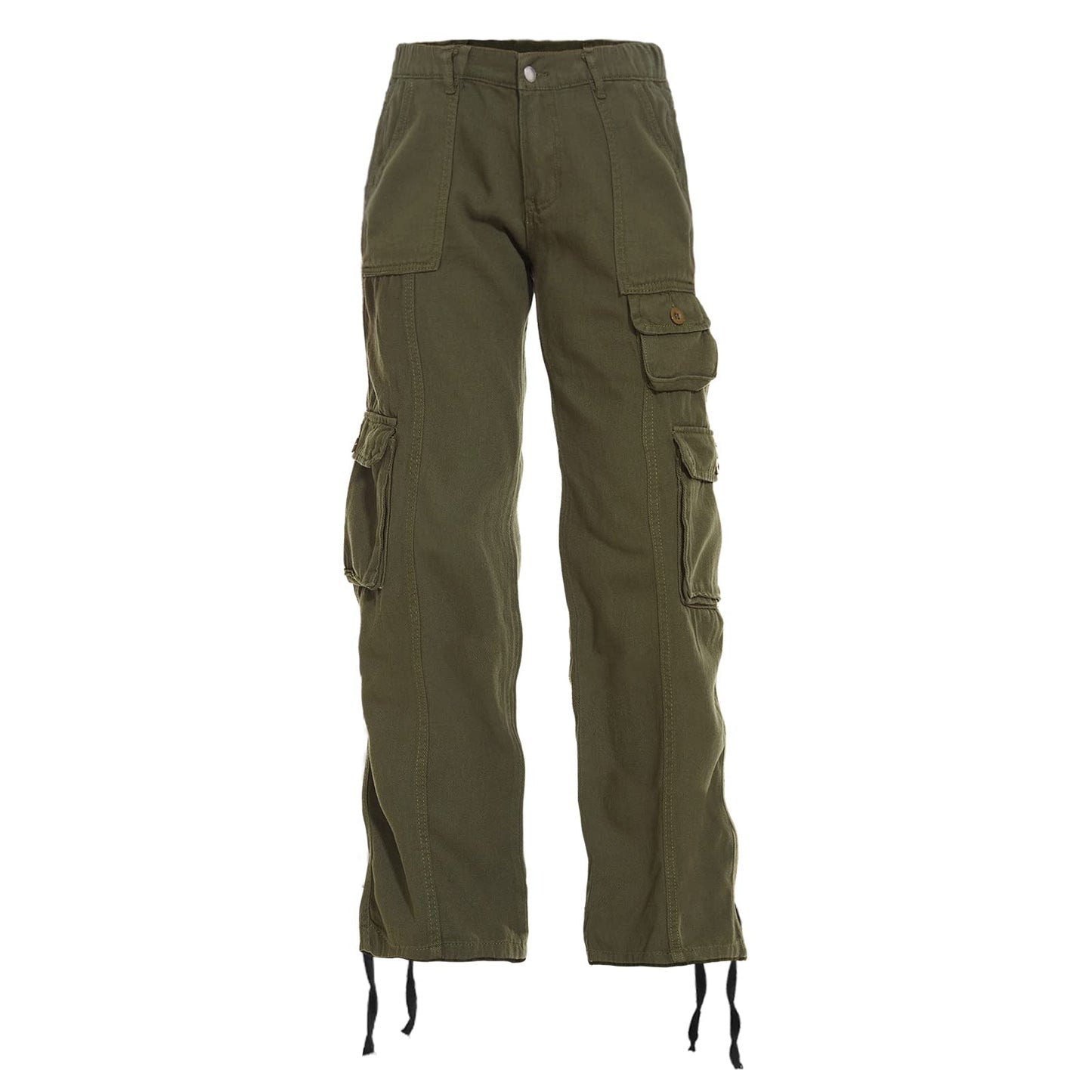 Women's Hiking Cargo Pants Joggers Cotton Casual Military Army Combat Work Pants with 7 Pockets,Army Green XL