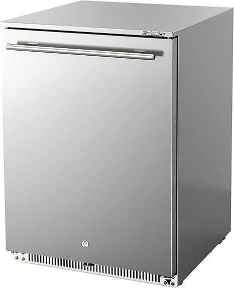 24 Inch 168 Cans Outdoor Beverage Refrigerator, 5.47 cu. ft. Built-in Beverage Cooler with Easy-Swap Reversible Door, 26´�F Outdoor Beverage Fridge, SUS304, Lockable, ETL & NSF7 Certified