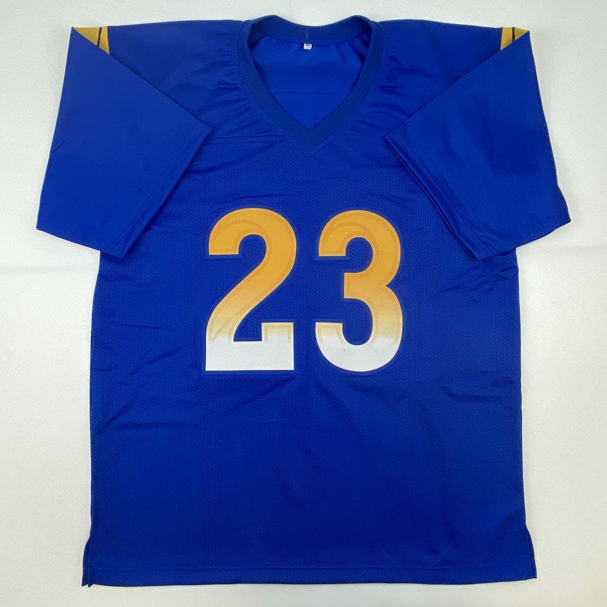Autographed/Signed Cam Akers Los Angeles LA Blue Football Jersey Beckett BAS COA