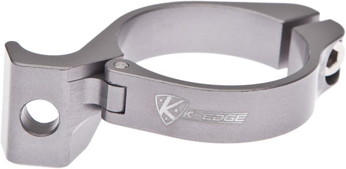 K-Edge Braze-On Adapter Clamp Gloss Gunmetal, 31.8mm