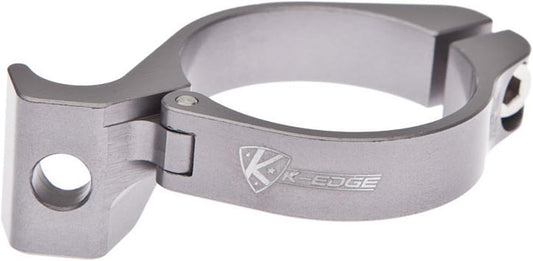 K-Edge Braze-On Adapter Clamp Gloss Gunmetal, 31.8mm