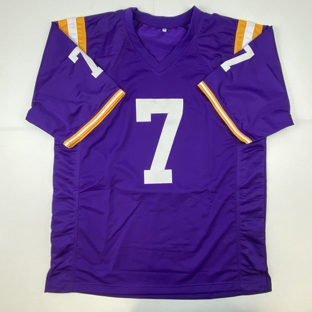Autographed/Signed Tyrann Mathieu LSU Purple College Football Jersey JSA COA