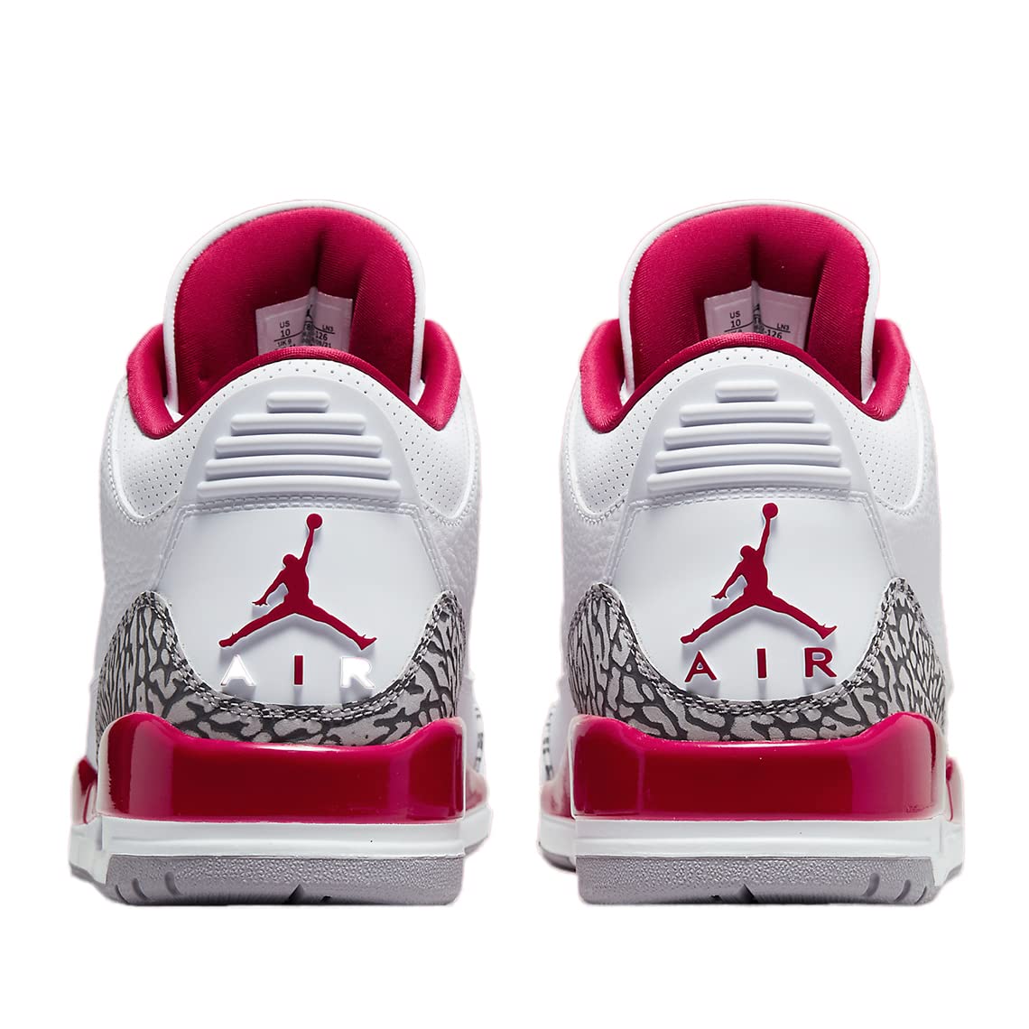 Nike Mens Air Jordan 3 Retro Sneaker, Adult, White/Lt Curry-Cardinal Red, 9.5 M US