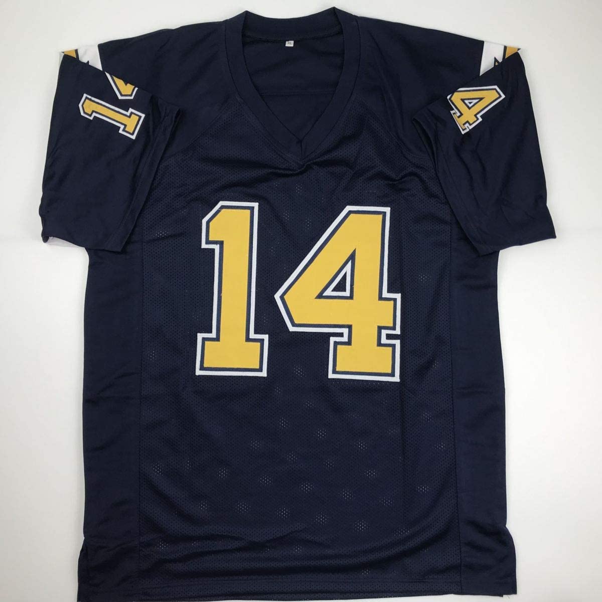 Autographed/Signed Dan Fouts San Diego Dark Blue Football Jersey JSA COA
