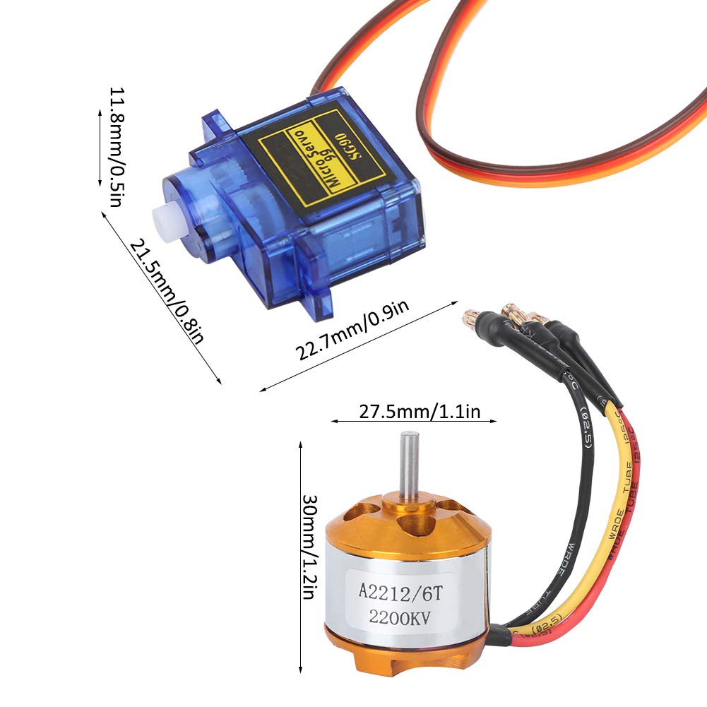 Premium RC A2212 2200KV Brushless Motor, New 30A ESC Electric Speed Controller