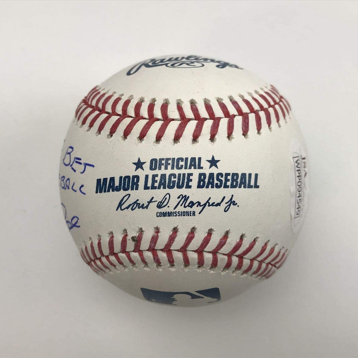 Autographed/Signed Pete Rose Sorry I Bet On Baseball Rawlings ROML JSA COA