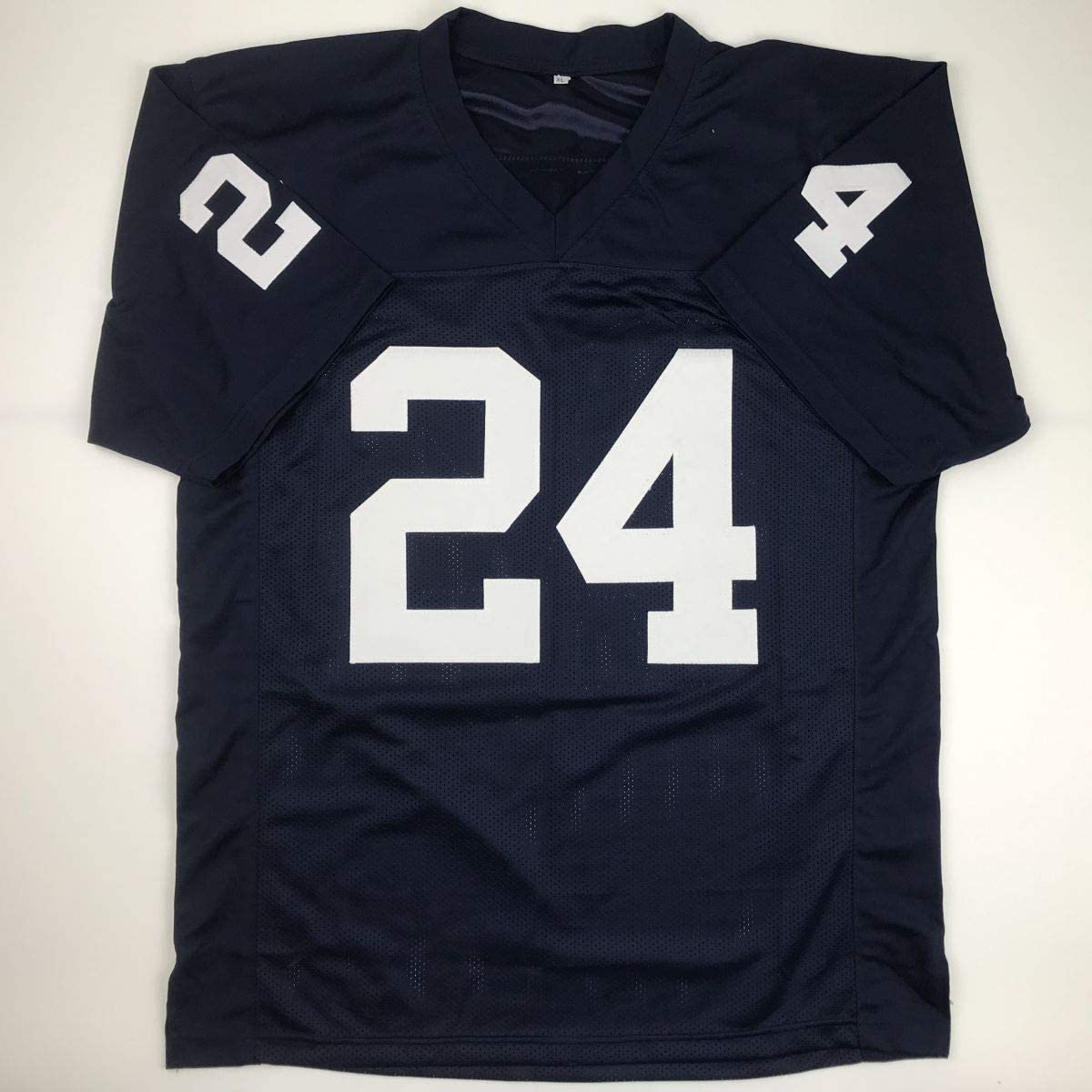 Autographed/Signed Miles Sanders Penn State Blue College Football Jersey JSA COA