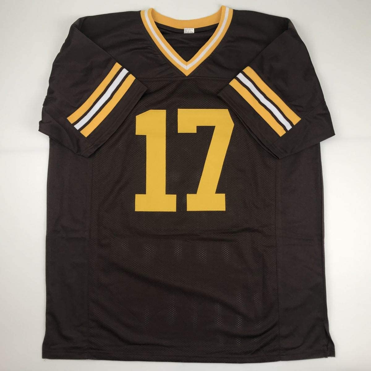 Autographed/Signed Josh Allen Wyoming Brown College Football Jersey Beckett BAS COA