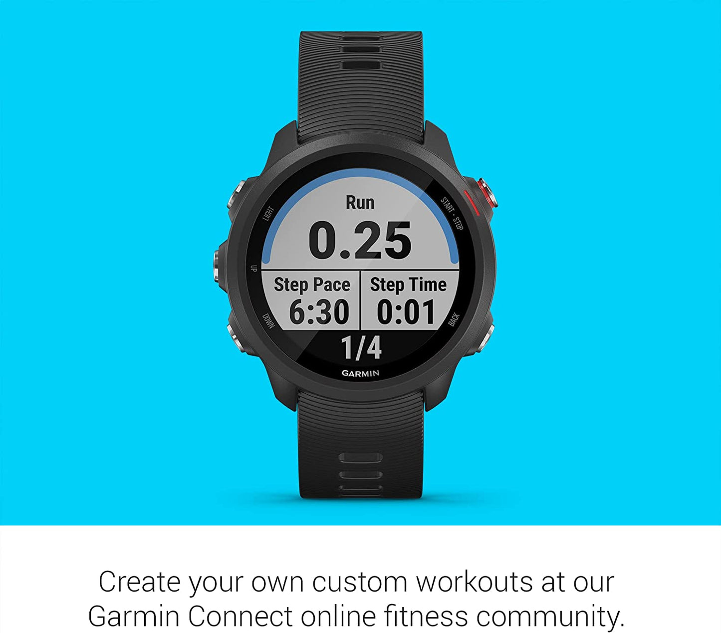 Garmin 010-02120-20 Forerunner 245 Music, GPS Running Smartwatch with Music and Advanced Dynamics, Black