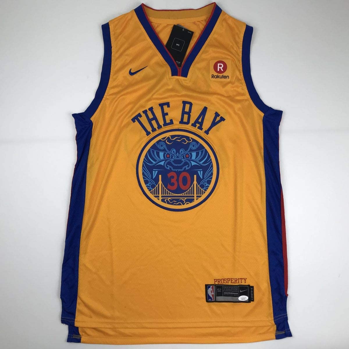 Autographed/Signed Stephen Steph Curry Golden State Chinese Heritage Yellow Basketball Jersey JSA COA/LOA