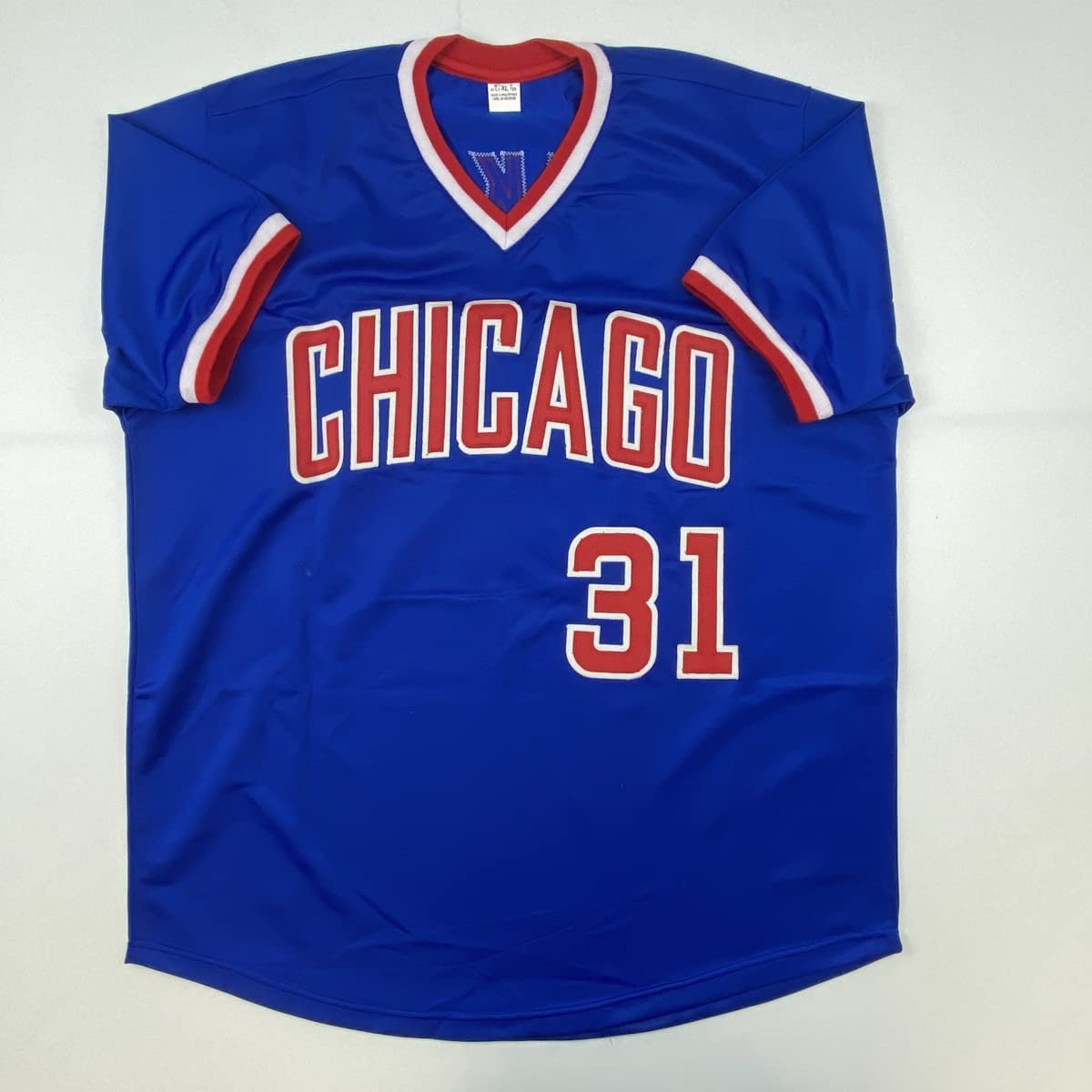 Autographed/Signed Ferguson Fergie Jenkins HOF 91 Chicago Blue Baseball Jersey JSA COA