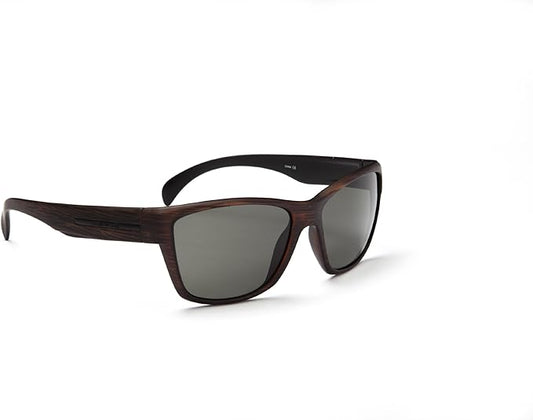 Optic Nerve Grifter Sunglasses, Driftwood, Polarized Smoke Lens