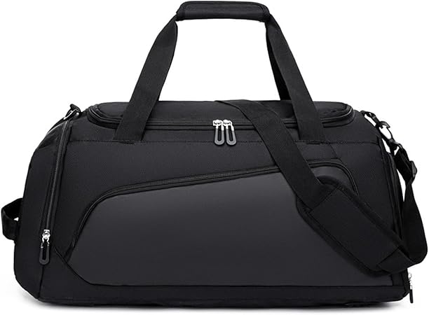 Gym Bag for Men Women 55L Lightweight Duffle Bag with Shoe Compartment & Wet Pocket Carry On Travel Duffel Bag for Sports, Gym, Yoga, Hiking, Camping Oxford Tactical Weekender Overnight Bag
