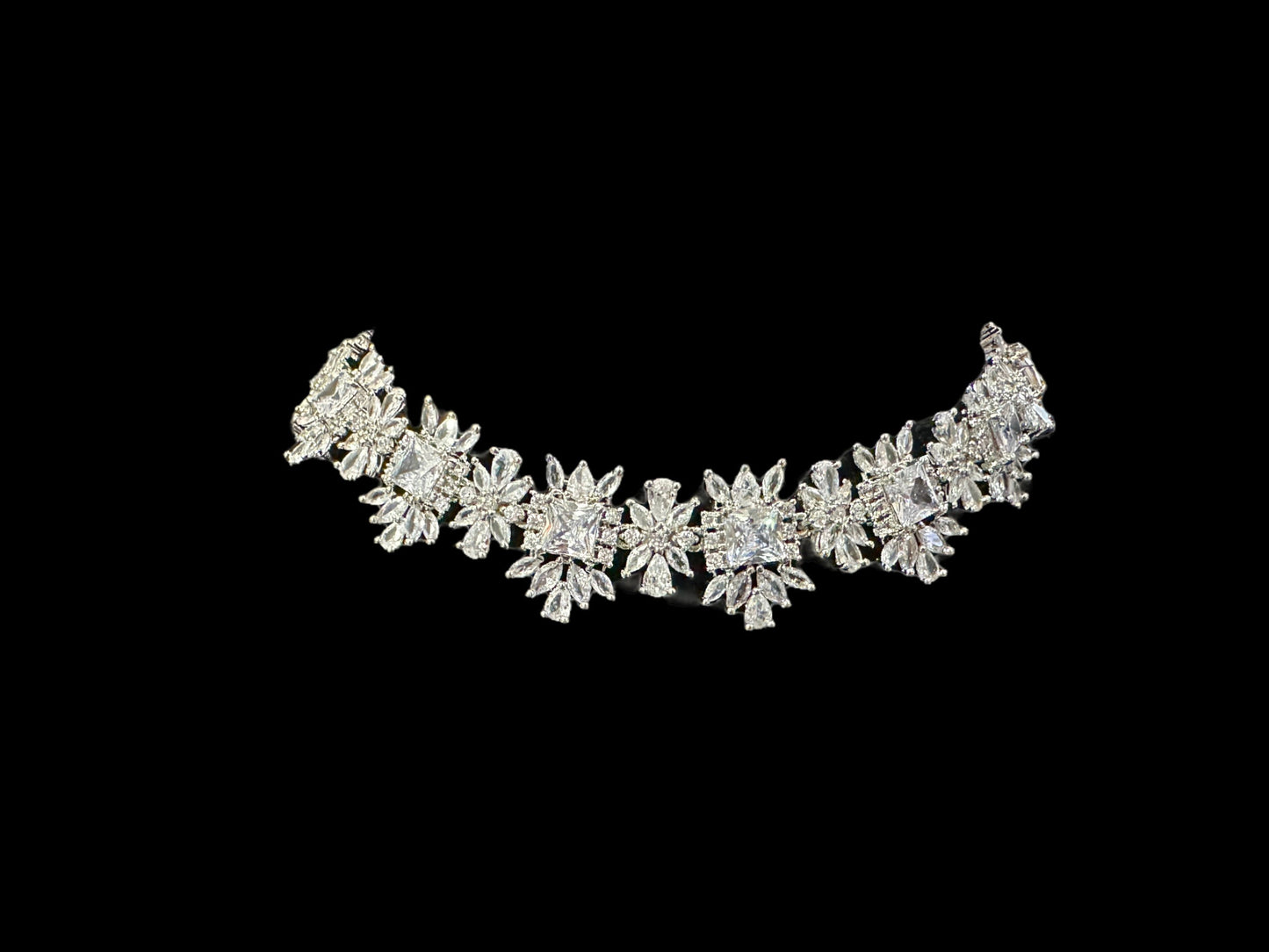 BR317 Sarah silver plated bridal set ( READY TO SHIP )
