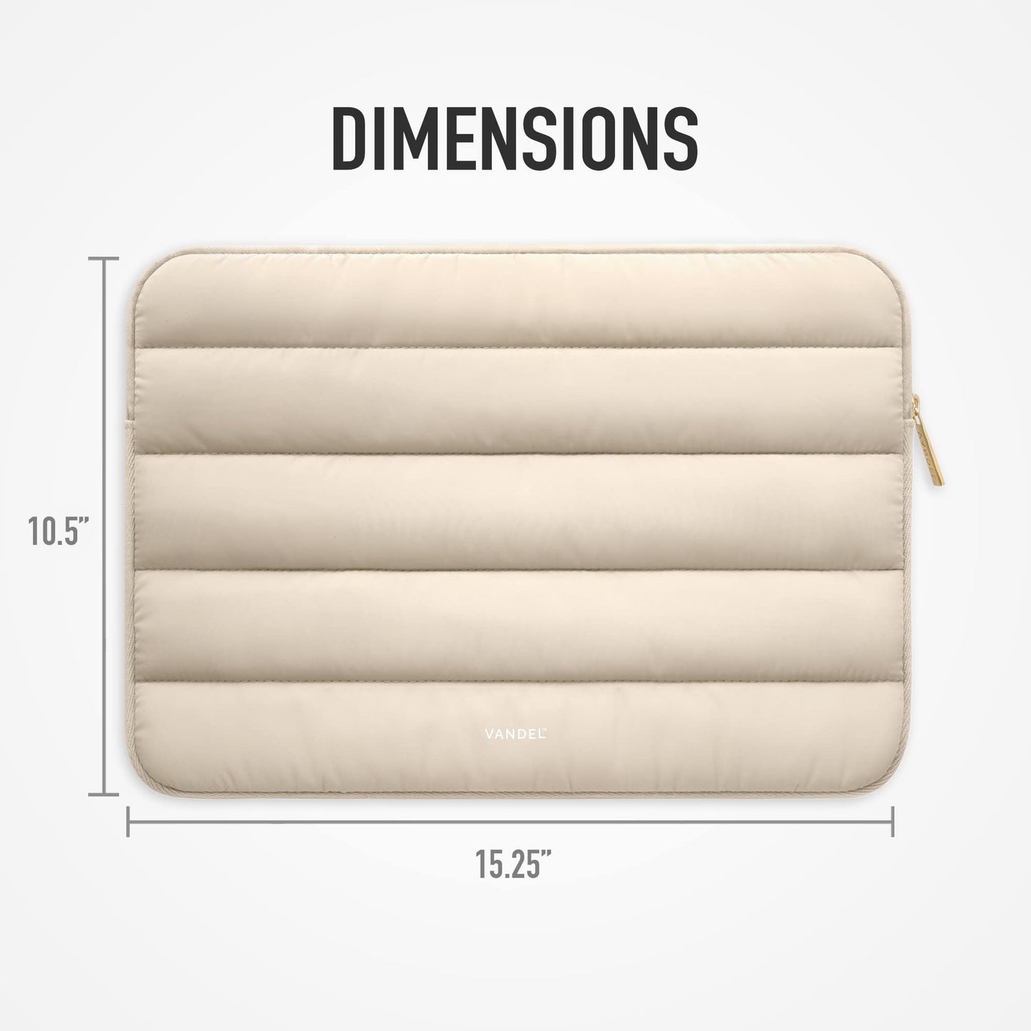 Vandel - The Original Puffy Laptop Sleeve 15-16 Inch Sleeve / Case Cover Sand