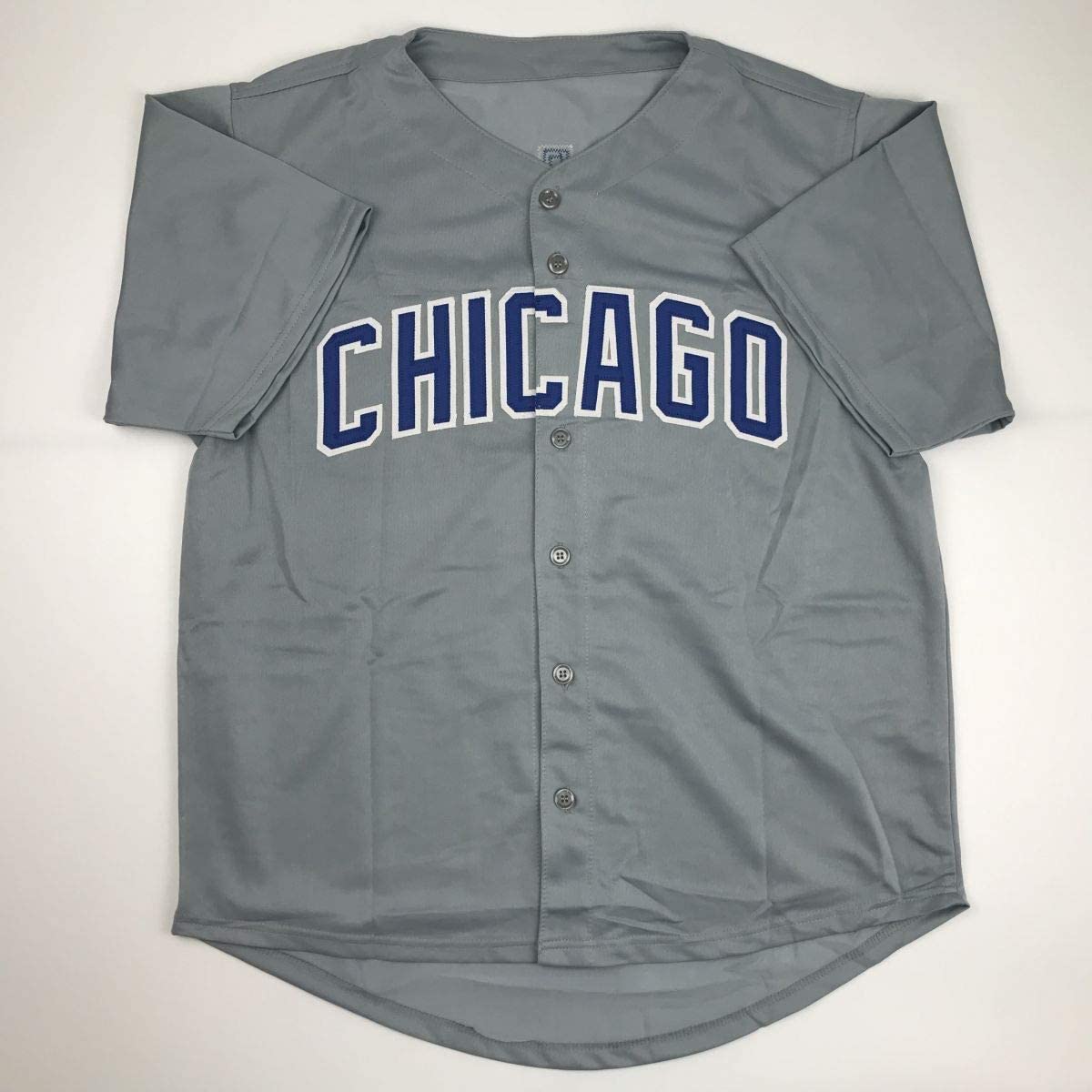Autographed/Signed Mark Grace Chicago Grey Baseball Jersey JSA COA