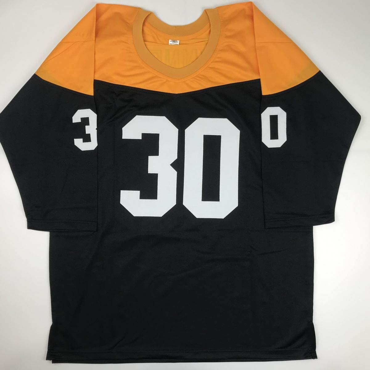 Autographed/Signed James Conner Pittsburgh Retro Black Football Jersey JSA COA