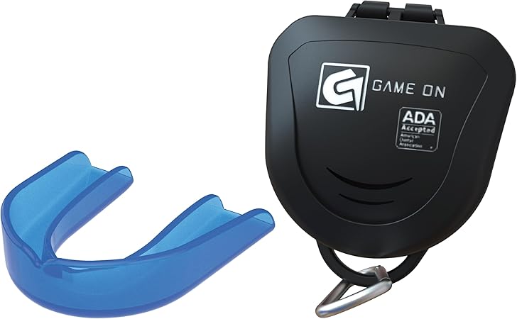 Game On Mouthguards - Only ADA Accepted Strapless Sports Mouth Guard for Football, Basketball, Lacrosse, Hockey - Superior Protection, Comfortable Fit (Braces Mouthguard)