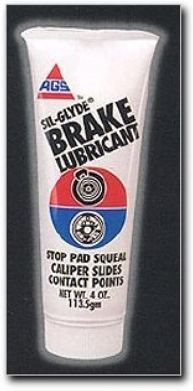 AGS SIL-Glyde 4 oz Tube Silicone Based Brake Assembly Lubricant for Eliminating Disc Brake Squeal - Moisture Proof, Heat Resistant, Rust and Corrosion Protector