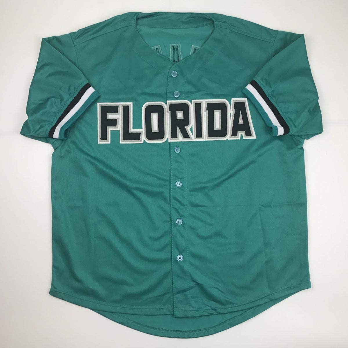 Autographed/Signed Livan Hernandez 97 WS MVP Florida Teal Baseball Jersey PSA/DNA COA