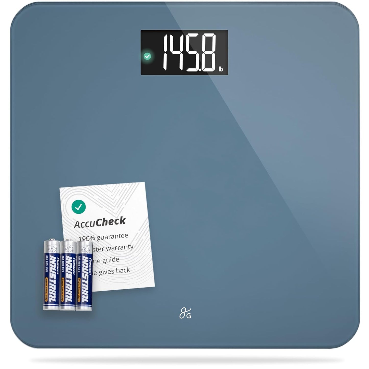 Greater Goods AccuCheck Scale for Body Weight, Bathroom Scale, Designed in St Louis, Ash Grey