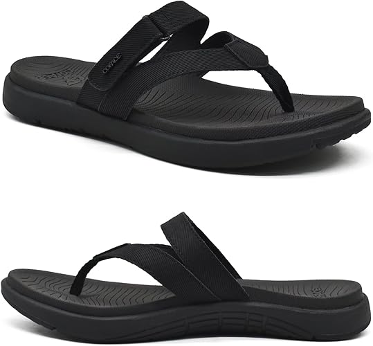 COFACE Womens Fashion Orthotic Flip Flops Ladies Slip On Lightweight Athletic Yoga Mat Cushion Thong Sandals With Comfortable Plantar Fasciitis Arch Support