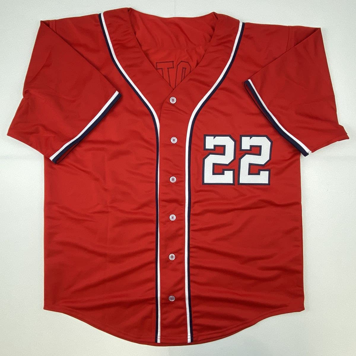 Autographed/Signed Juan Soto Washington Red Baseball Jersey JSA COA