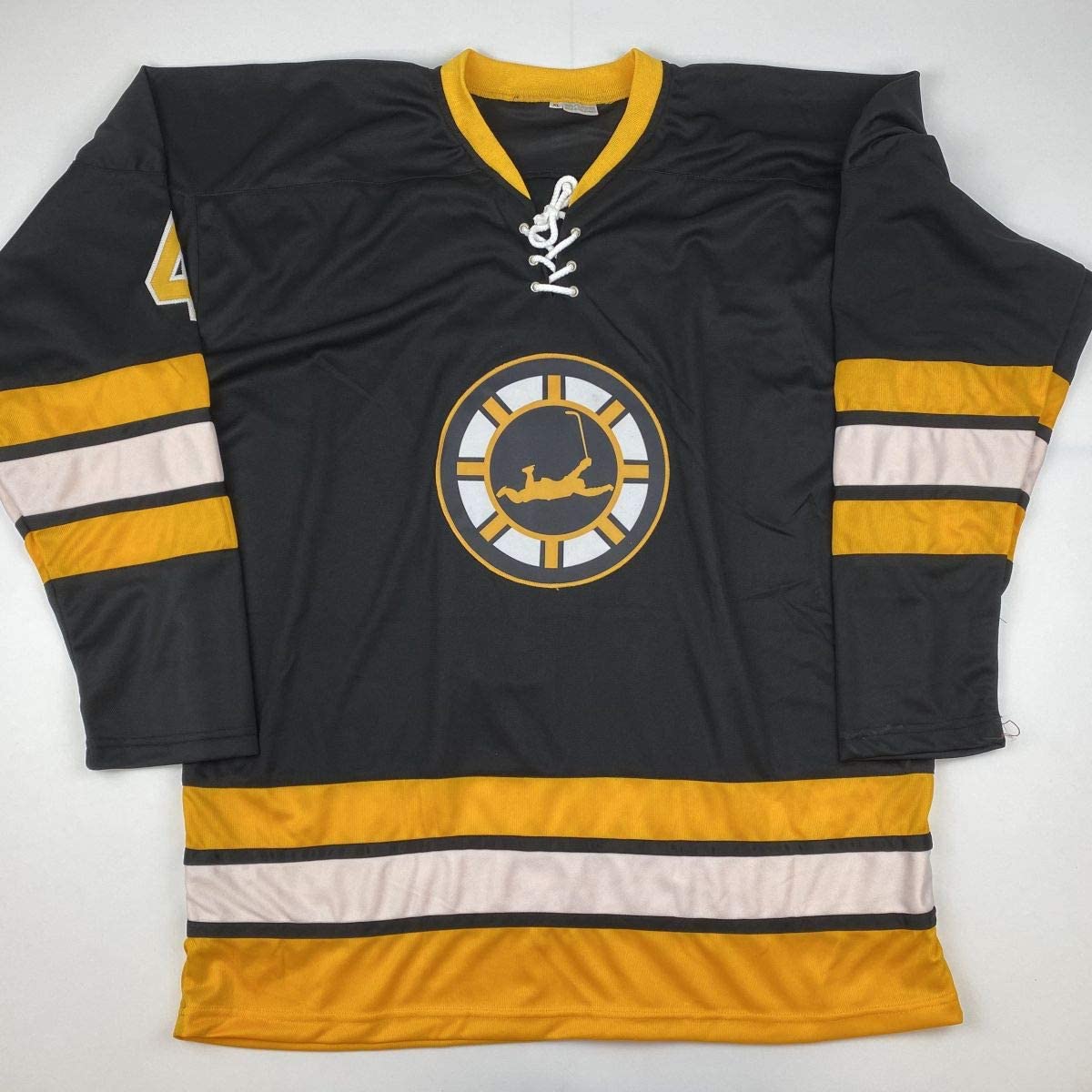 Autographed/Signed Bobby Orr Boston Black Hockey Jersey JSA & GNR COA