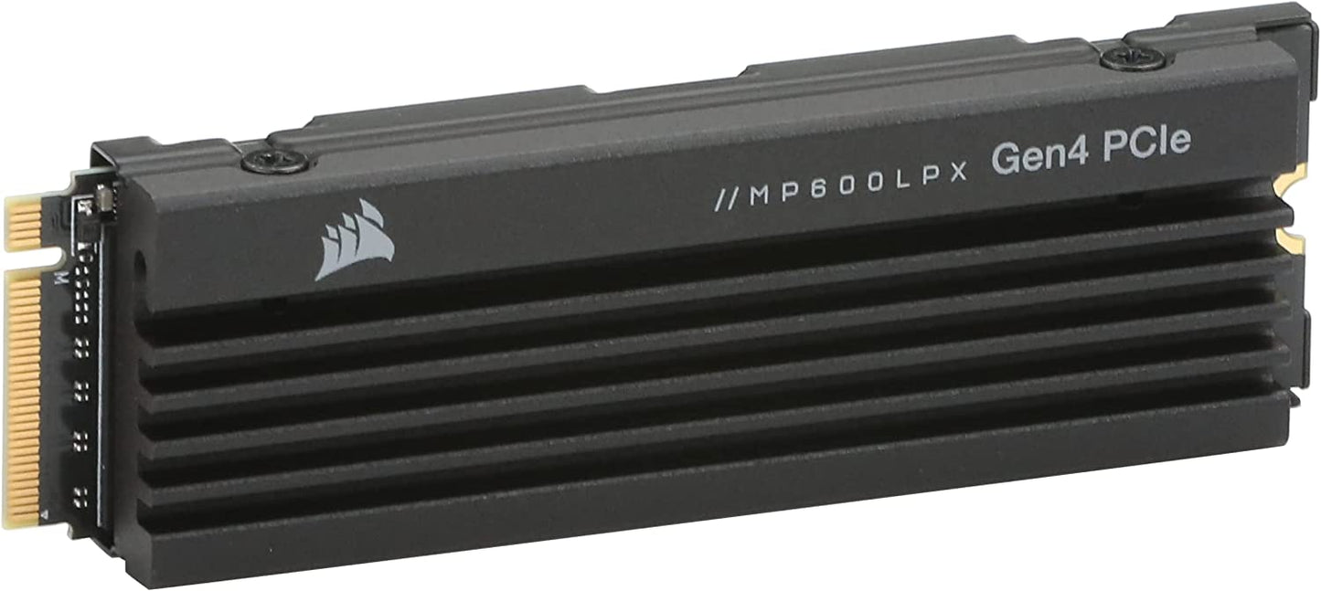 Corsair MP600 PRO LPX 2TB M.2 NVMe PCIe x4 Gen4 SSD - Optimized for PS5 (Up to 7,100MB/sec Sequential Read & 6,800MB/sec Sequential Write Speeds, High-Speed Interface, Compact Form Factor) Black