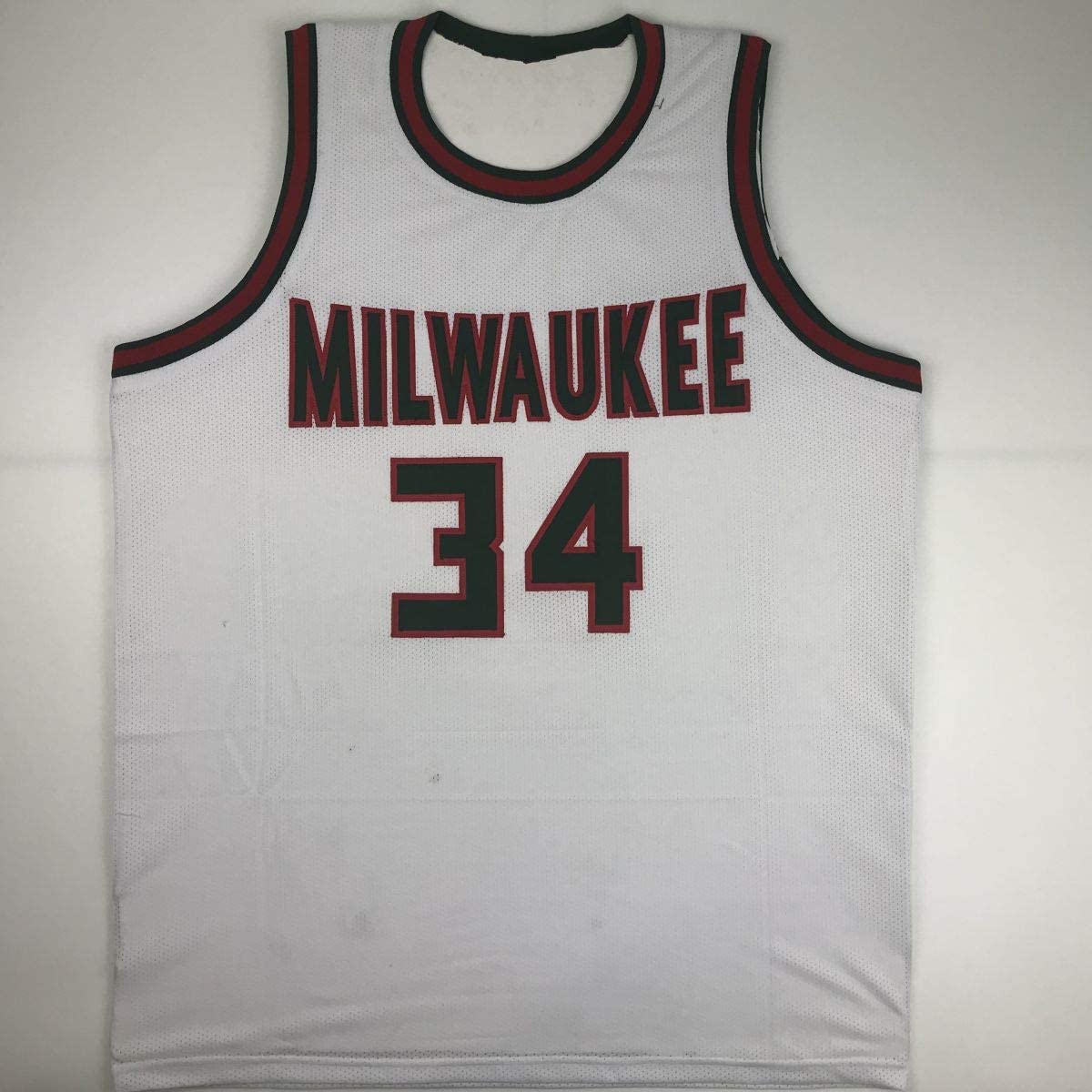 Autographed/Signed Giannis Antetokounmpo Milwaukee Retro White Basketball Jersey PSA/DNA COA
