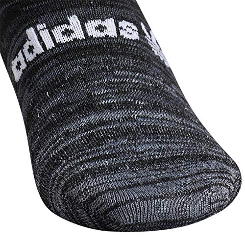 adidas Originals Women's Superlite Gradient Forum Logo Super No Show Socks (6-Pair), Black/Grey/White, Medium