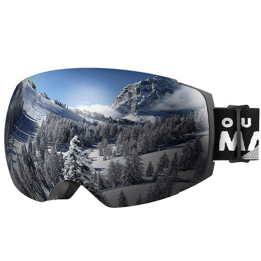 OutdoorMaster Ski Goggles PRO - Frameless, Interchangeable Lens 100% UV400