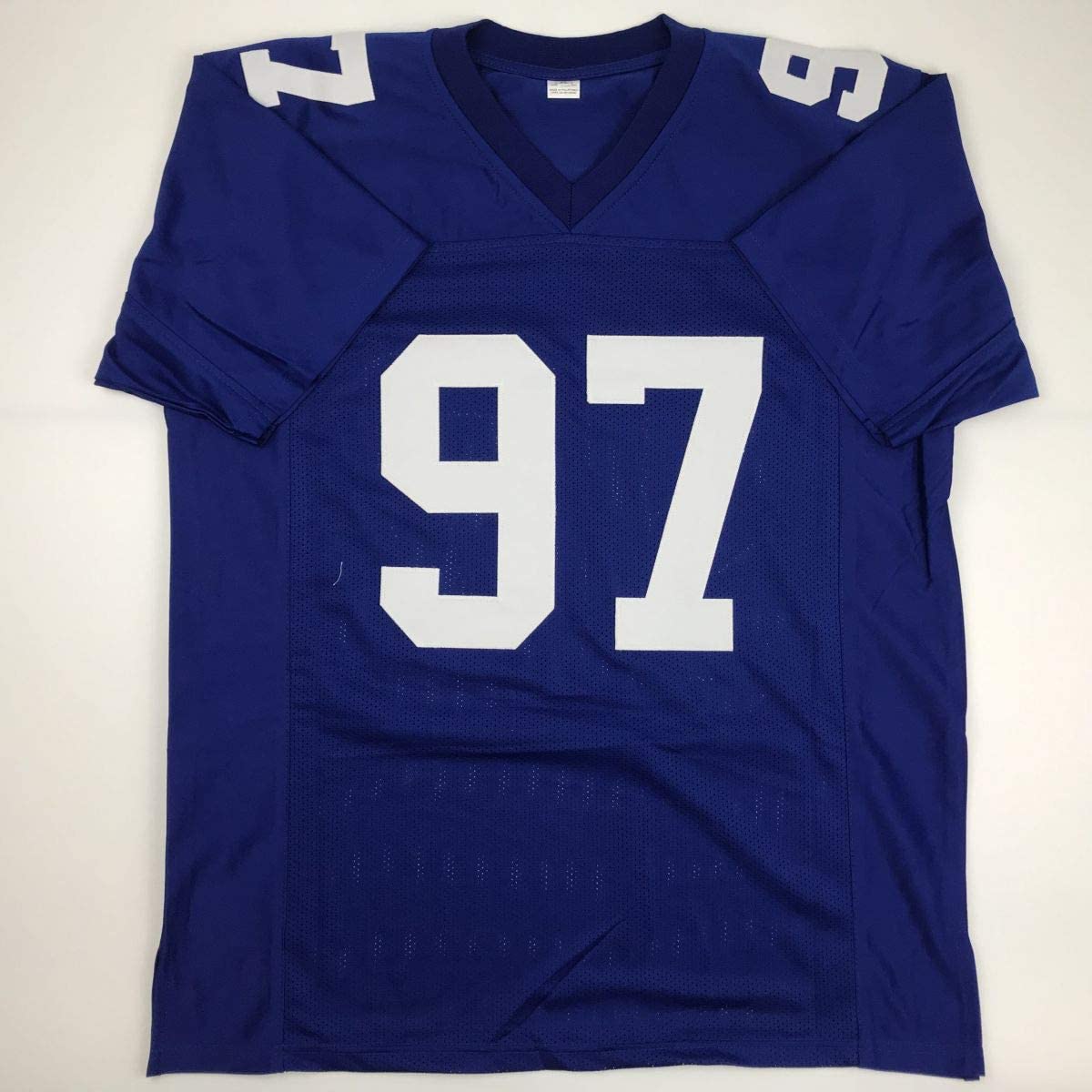 Autographed/Signed Dexter Lawrence New York Blue Football Jersey JSA COA