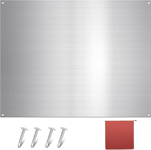 24 x 30 Inch Stainless Steel Backsplash Range Hood Stove Backsplash Back Stainless Steel Sheet for Kitchen Wall Splatter Metal Wall Panels with Screws and Hanging Towel