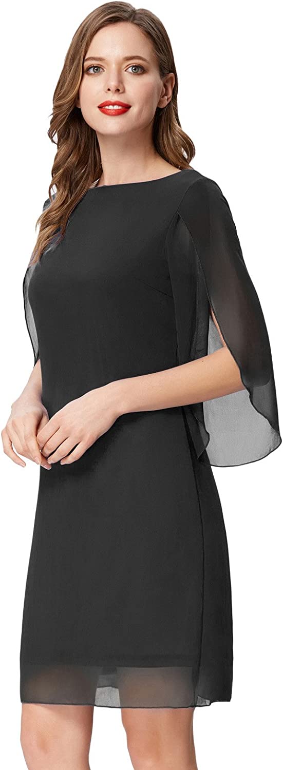 GRACE KARIN Women Loose Chiffon Dress Elegant Evening Dress for Cocktail Party