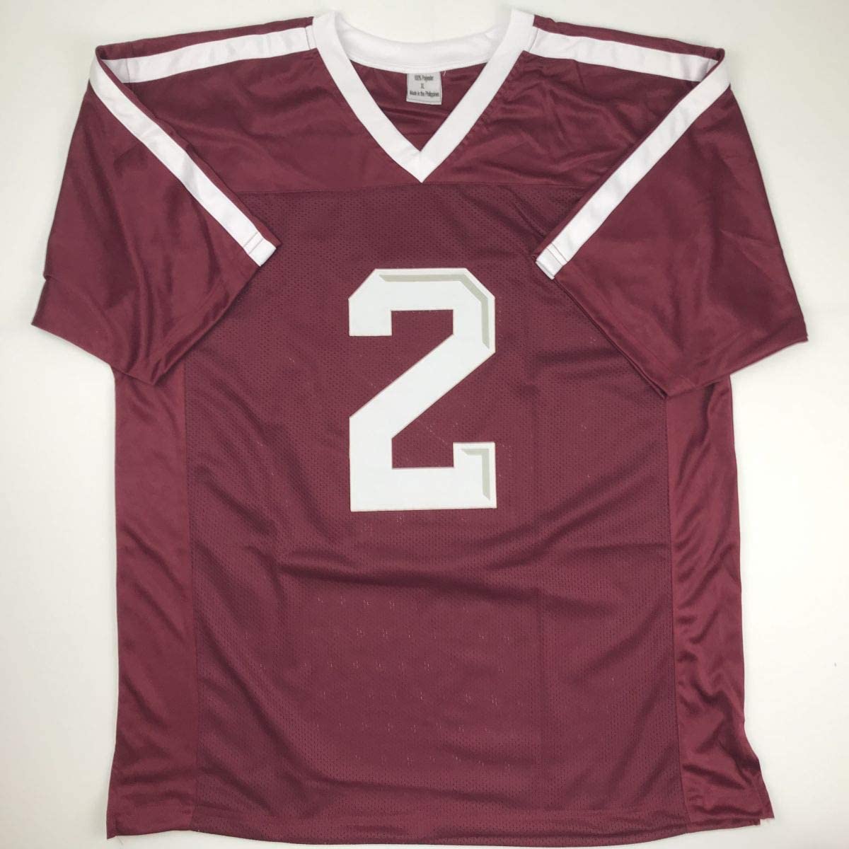 Autographed/Signed Johnny FN Football Manziel Texas A&M Maroon College Jersey JSA COA