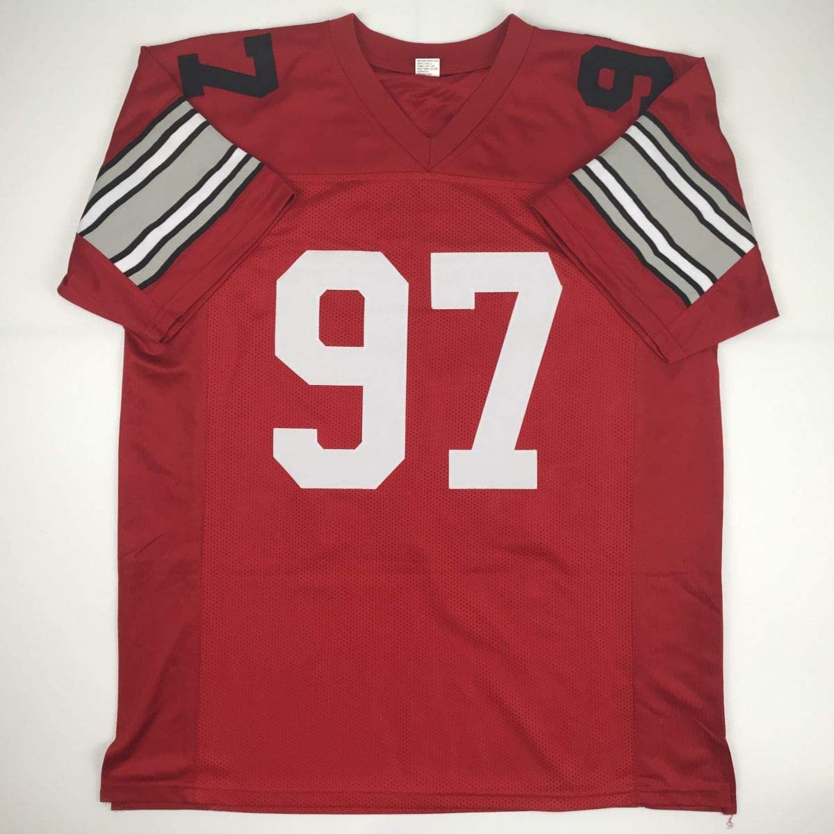 Autographed/Signed Joey Bosa Ohio State Red College Football Jersey Beckett BAS COA