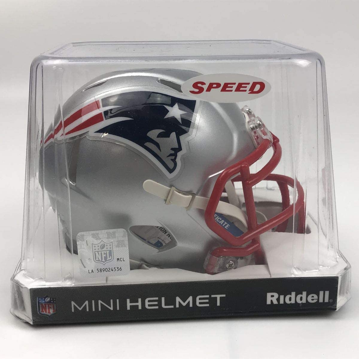 Autographed/Signed Julian Edelman New England Patriots Football Mini Helmet Beckett BAS COA