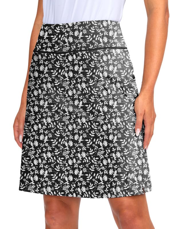 Viodia Women's 20" Knee Length Skorts Skirts Athletic Tennis Golf Skirt for Women Modest Sports Casual Summer Skirt with 5 Pockets