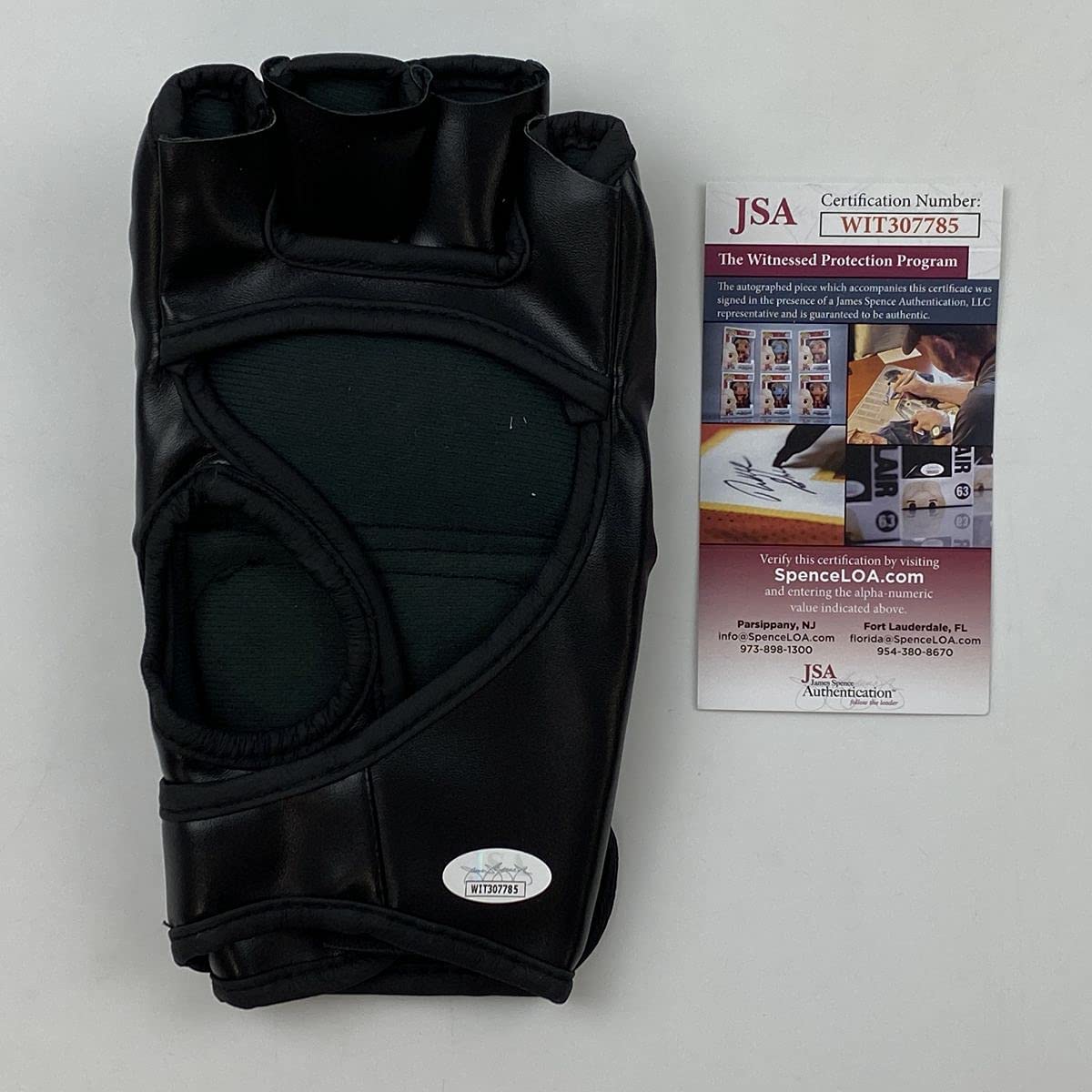 Autographed/Signed Jorge Masvidal UFC MMA Black Fighting Glove JSA COA Auto