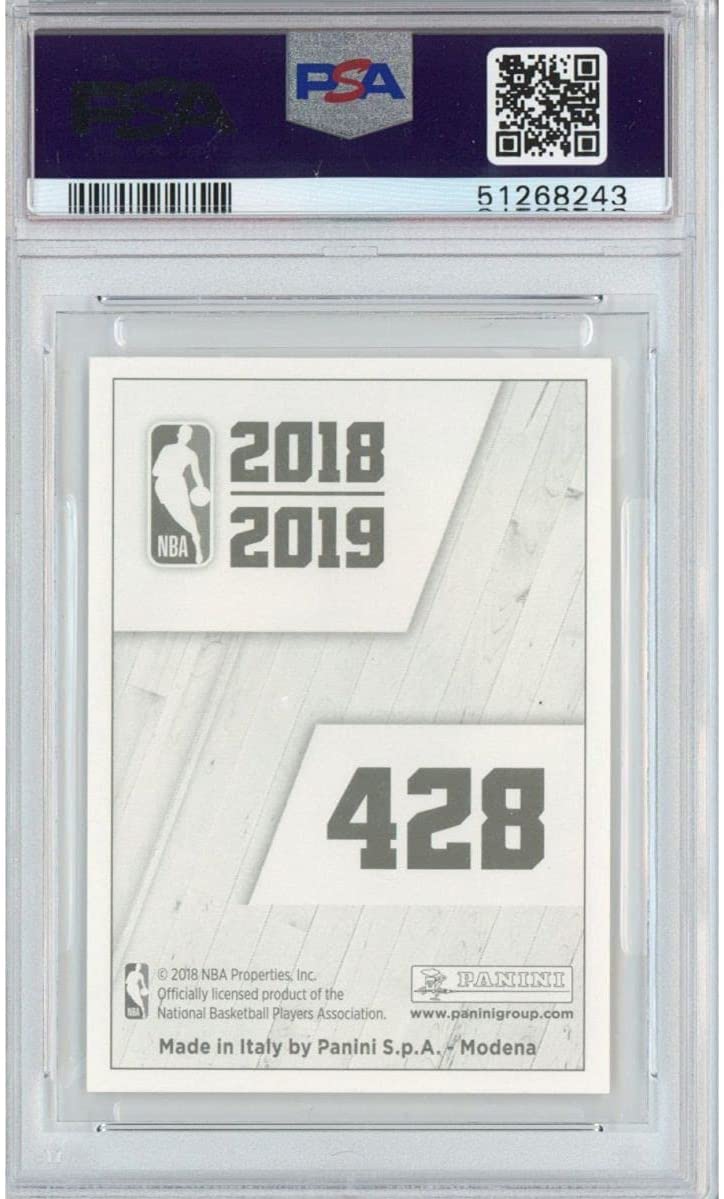 Graded 2018-19 Panini Stickers Luka Doncic #428 European Italy Rookie RC Basketball Card PSA 10 Gem Mint