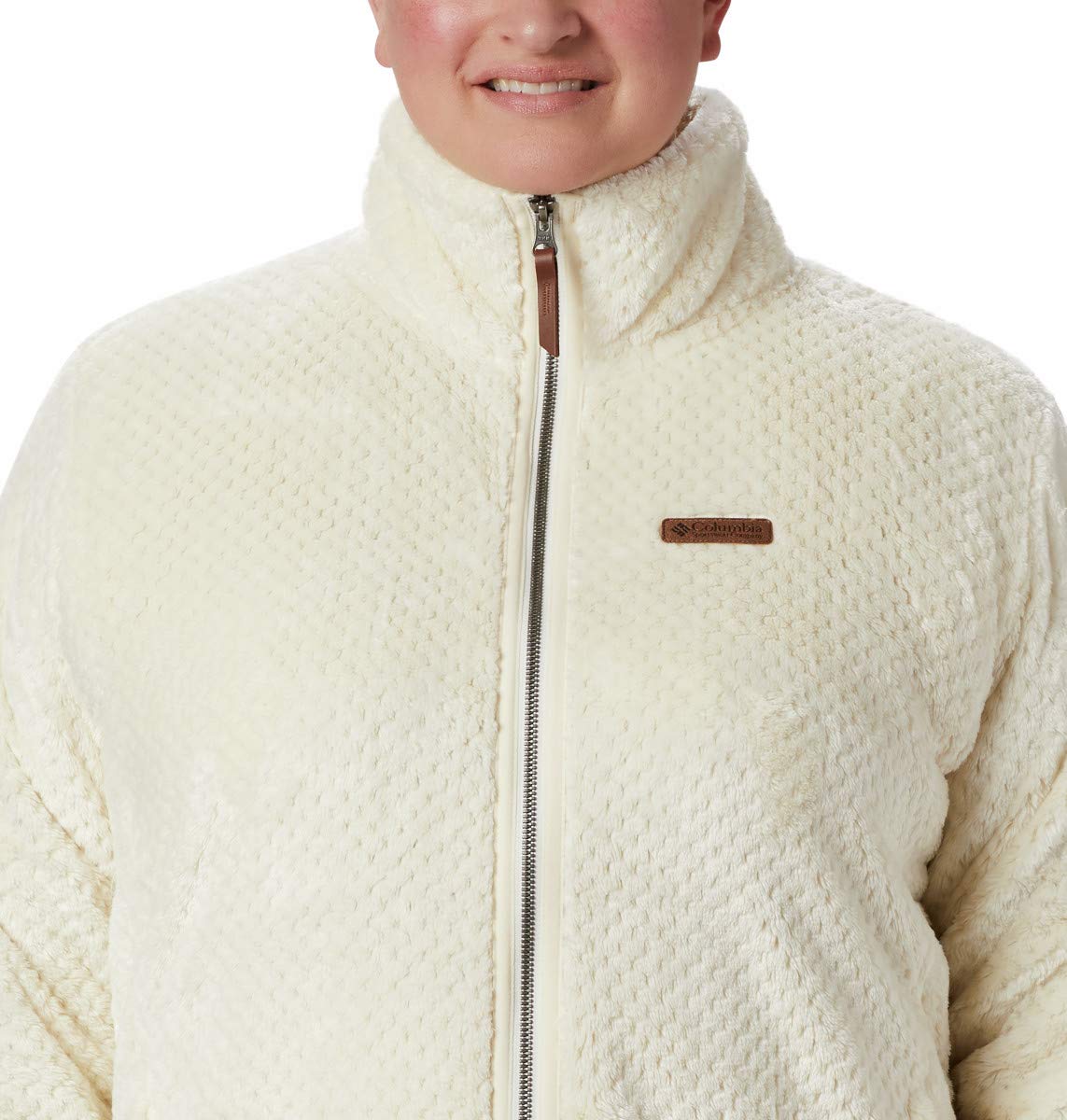 Columbia Women's Fire Side II Sherpa Full Zip, Chalk, Small